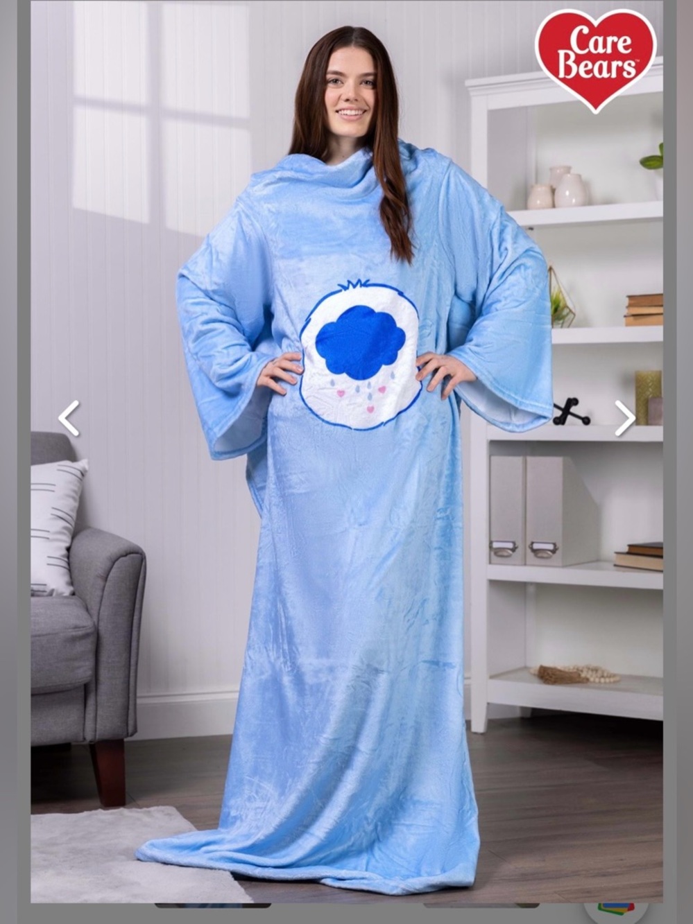 Used Like New CareBears Wearable Throw Blanket